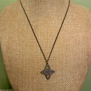 Silver Celtic knot pendant necklace